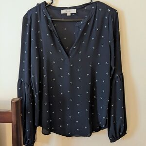 Navy Loft Blouse